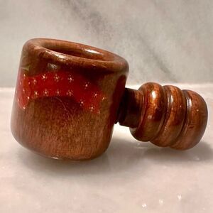 Vintage Handmade Painted European Wooden Twist Nutcracker